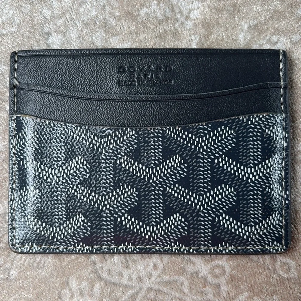 Goyard Paris Saint-Sulpice Card Wallet Grey Compact Goyardine Canvas & Calfskin